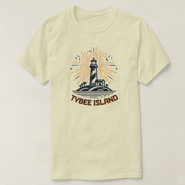 T-shirt Tybee Island Georgia Phare Sunrise (Design devant)
