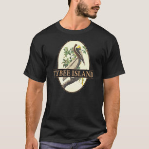 T-shirt Tybee Island Géorgie Vintage Pelican Design