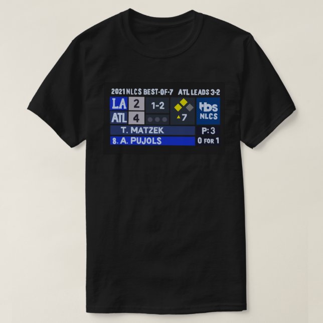 T-shirt Tyler Matzek Jeu 6 Scoreboard Classic T Shirt (Design devant)