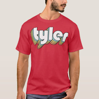 T-shirt Tyler Retro Rainbow Typographie style défraîchi