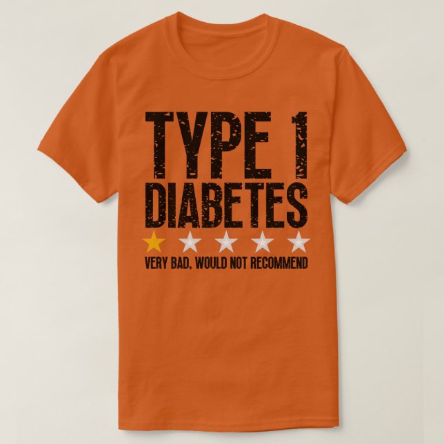 T-shirt Type 1 Diabète 4 (Design devant)