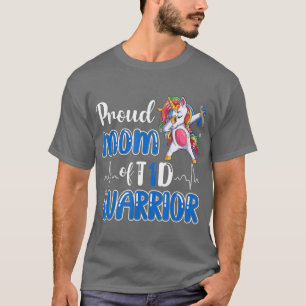 T-shirt Type 1 Diabète Fier Maman D'Un Guerrier T1D