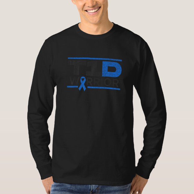 T-shirt Type 1 Diabète T1d Guerrier (Devant)
