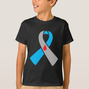 T-shirt Type 1 Insigne ruban de sensibilisation au diabète