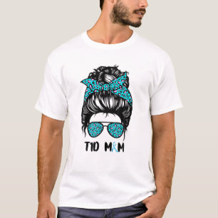 T-shirt Type 1 Sensibilisation au diabète T1D Maman Messag