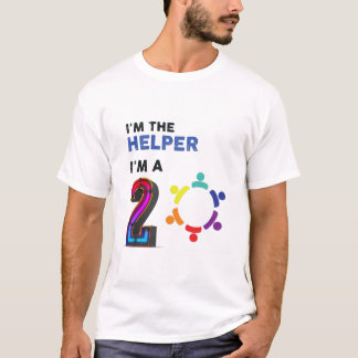 T-shirt Type 2 Personalité Enneagram Funny Je suis l'aide