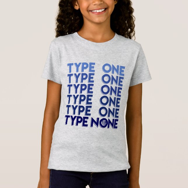 T-Shirt Type Aucun [bleu/gris] (Devant)