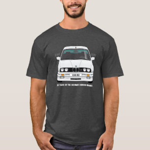 T-shirt Type blanc (blanc) d'anniversaire de m3 de BMW E30