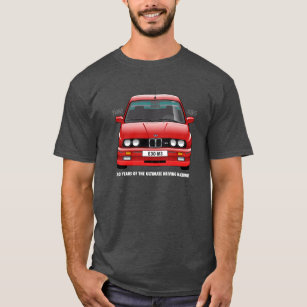 T-shirt Type blanc (rouge) d'anniversaire de m3 de BMW E30