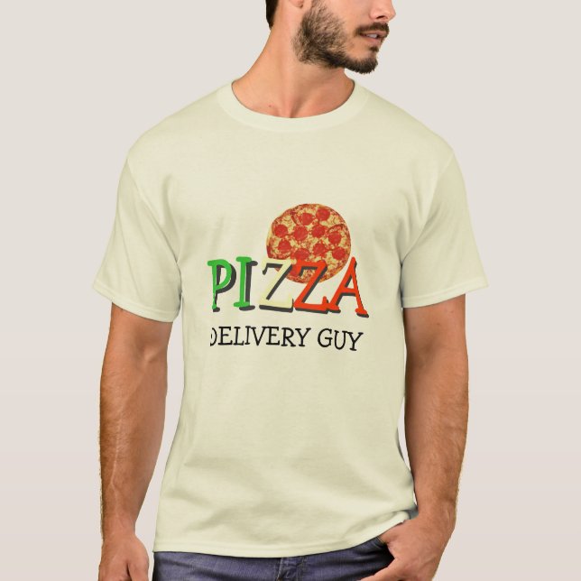 T-shirt Type de la livraison de pizza (Devant)