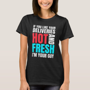 T-shirt Type De Livraison Inspiré Aliments Chauds Et Frais