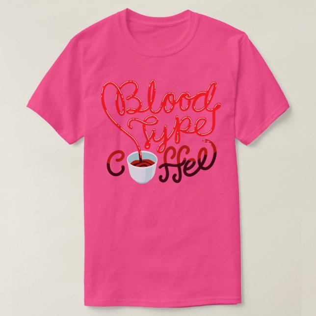 T-shirt Type de sang Café (Design devant)