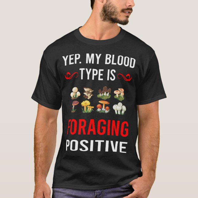 T-shirt Type de sang Cueillette Fourrage Fourrageur (Devant)