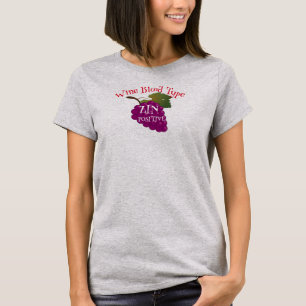 T-shirt Type de sang du vin ZIN Positif A B AB O HG