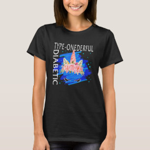 T-shirt Type de sensibilisation au diabète Unicorne diabét