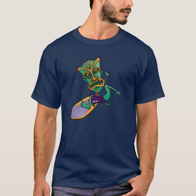 T-shirt Type de surfer de Tiki (Devant)