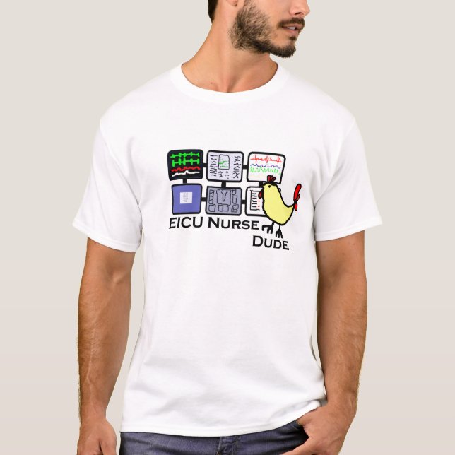 T-shirt type d'infirmière d'eICU (Devant)