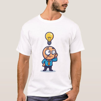 T-shirt Type drôle et fou qui pense Wtf et a une idée