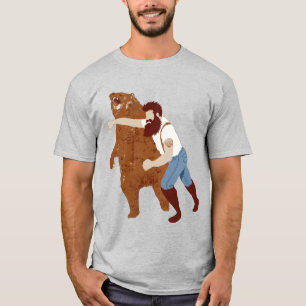 T-shirt Type qui frappe un ours