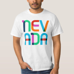 T-shirt Type rétro vintage Nevada Pop Art coloré des année