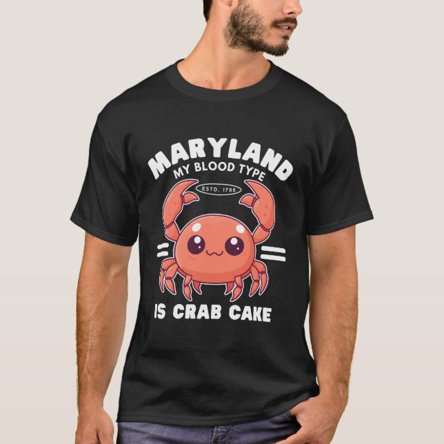 T-shirt type sanguin du Maryland (Devant)
