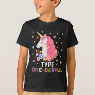 T-shirt Type Unicorne Un Derful Diabète Type 1 Diabet