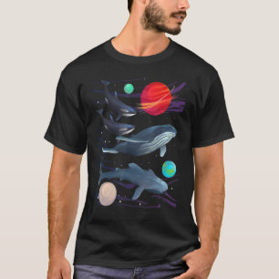 T-shirt Types De Baleines Galaxie Espace Humpback Orca Mar