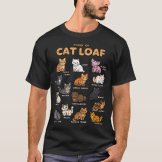 T-shirt Types De Chat Pain Chemise Cute Kitten Kawaii Chat