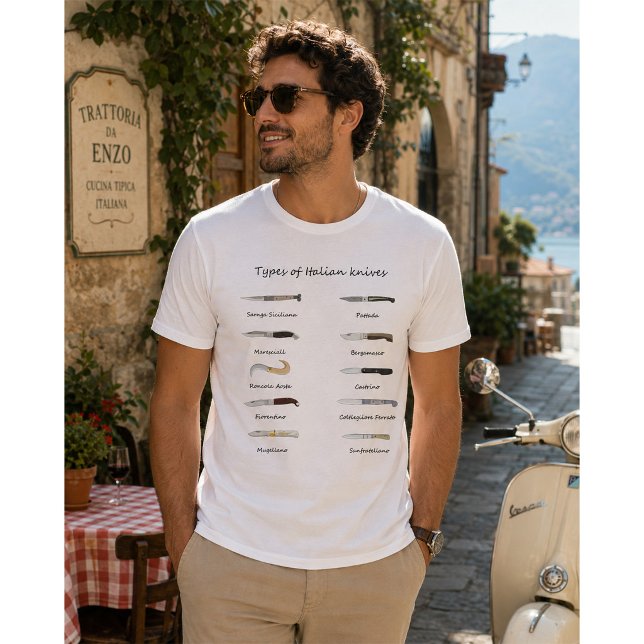 T-shirt Types de Couteaux Italiens (Créateur téléchargé)