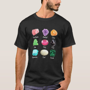 T-shirt Types De Cristaux Crystal Guérir Cristal Cristal S