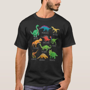 T-shirt Types De Dinosaures A Z Abc Identification