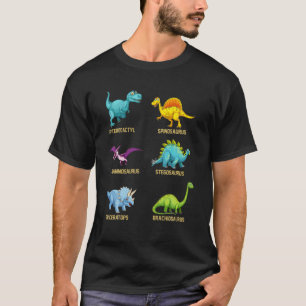 T-shirt Types De Dinosaures Cute Dino Identification Kids