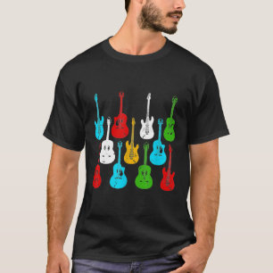 T-shirt Types de guitare Électrique Acoustique Classique G