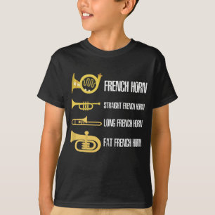 T-shirt Types De Joueur De La Corne Française Musicien De