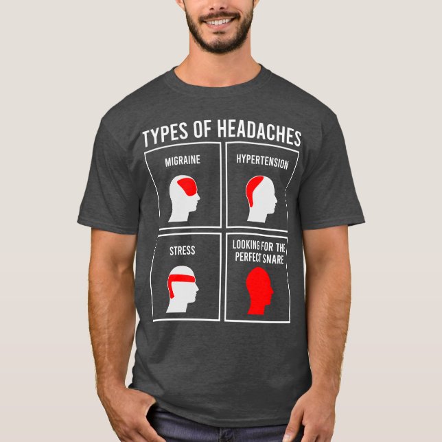 T-shirt TYPES DE MAL DE TÊTE cadeau (Devant)