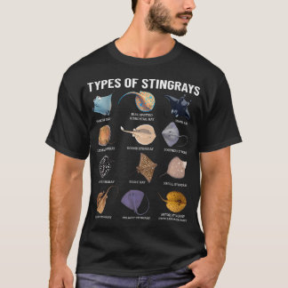 T-shirt Types de raies Vie océanique Espèces de raies