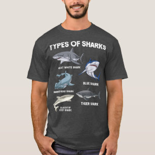 T-shirt Types de requins