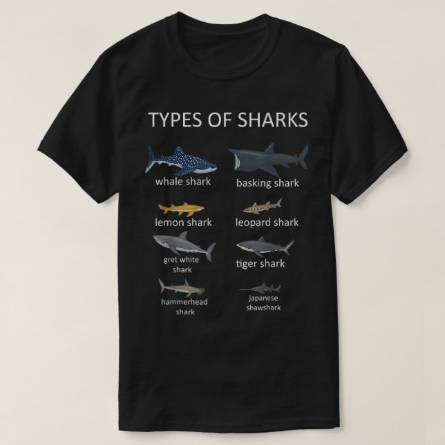 T-shirt Types De Requins (Design devant)