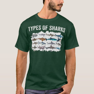 T-shirt Types De Requins
