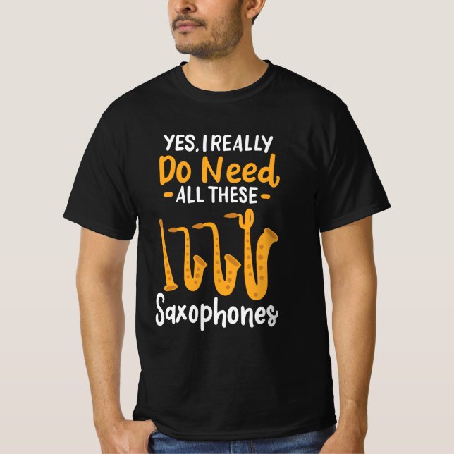 T-shirt Types de saxophone (Devant)