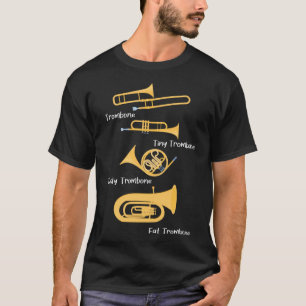 T-shirt Types De Trombones Tromboniste Jazz Music Player