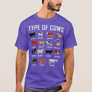 T-shirt Types De Vaches Costume Fermier Vache
