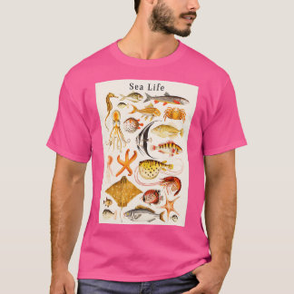 T-shirt Types de vie marine