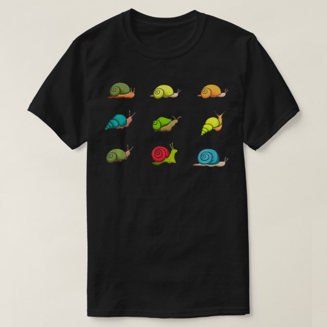 T-shirt Types d'escargots (Design devant)