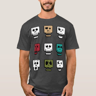T-shirt Types D'IDENTIFICATION De Skull Bone Head Skeleton