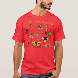 T-shirt Types D'Insectes Bogue Identification Science Don