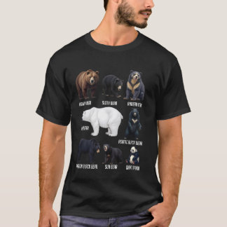 T-shirt Types d'ours Faune Amoureux des animaux Nature Exp