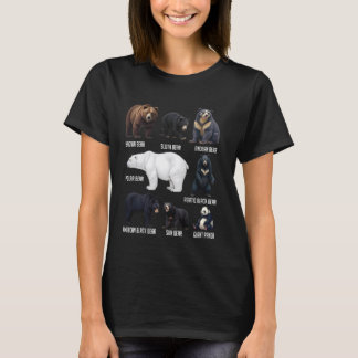 T-shirt Types d'ours Faune Amoureux des animaux Nature Exp