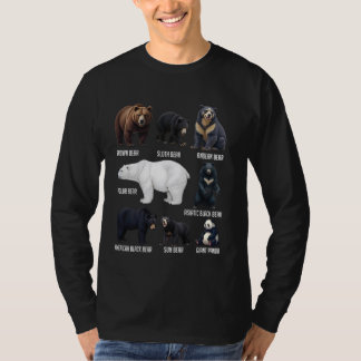 T-shirt Types d'ours Faune Amoureux des animaux Nature Exp