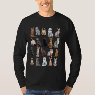 T-shirt Types of Cats Educational Cat Breeds Chart Guide